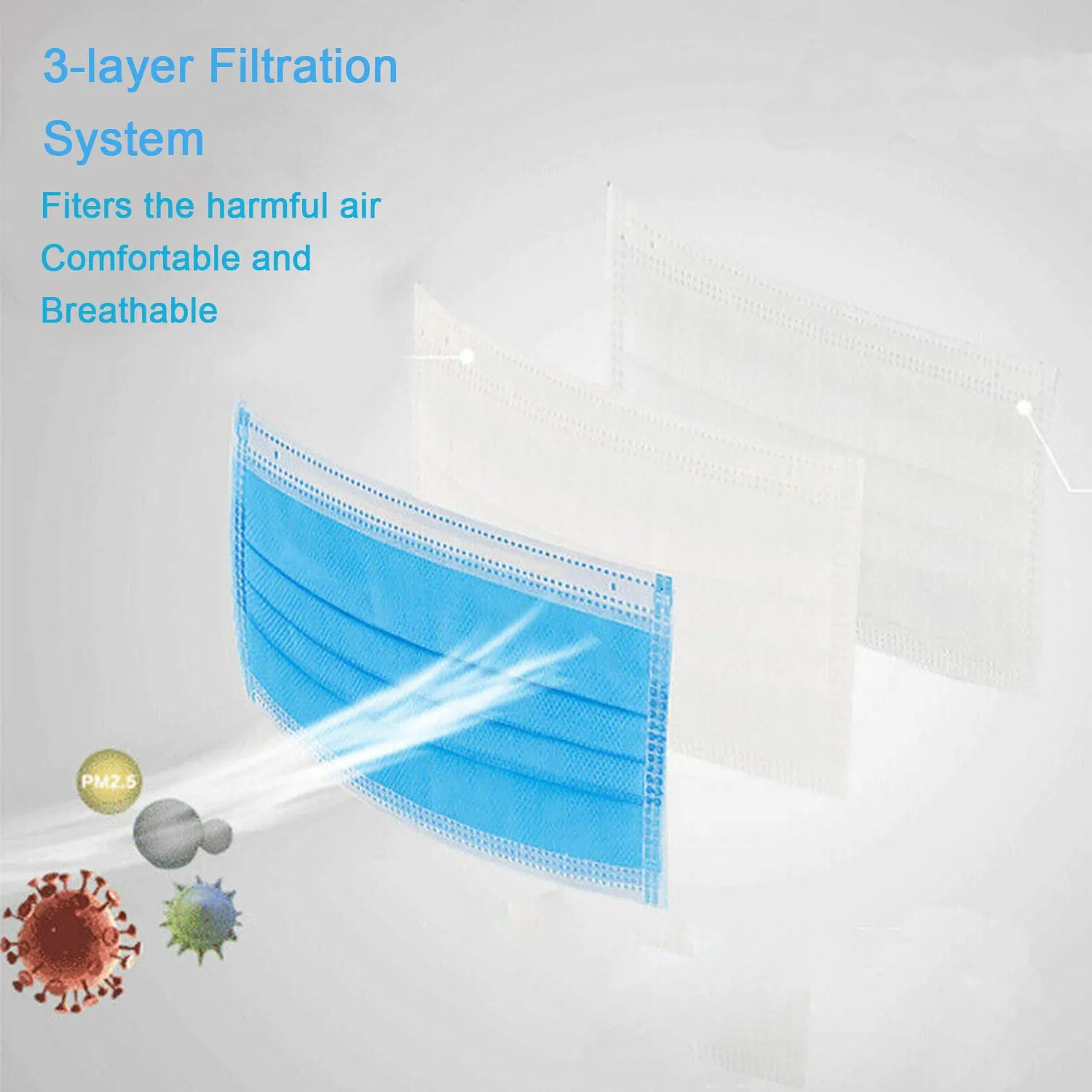 10 Pack Disposable Filter Safety Medical Face Masks