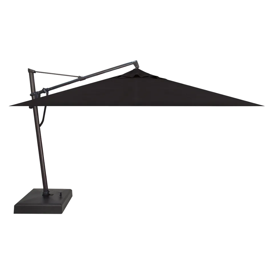 11.5' SQUARE CANTILEVER UMBRELLA, BLACK