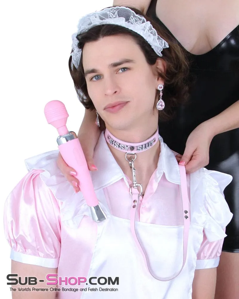 1674A-SIS      Pretty Sissy Boi Princess Mistress Pink Leather Bondage Lead