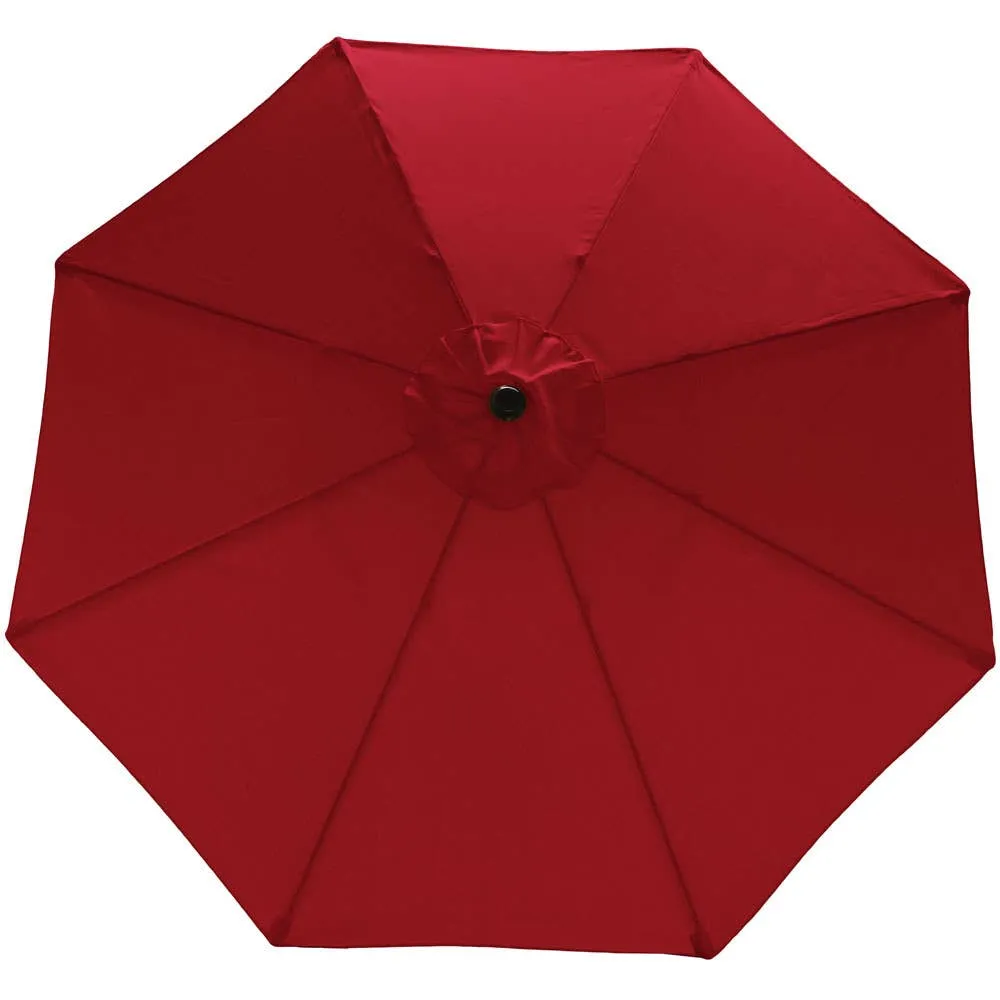 9 ft Aluminum Patio Umbrella with Tilt and Crank - Red