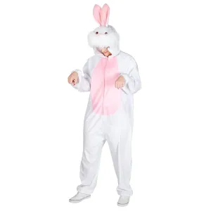 Adults Easter Bunny Costume Deluxe White Rabbit Fancy Dress