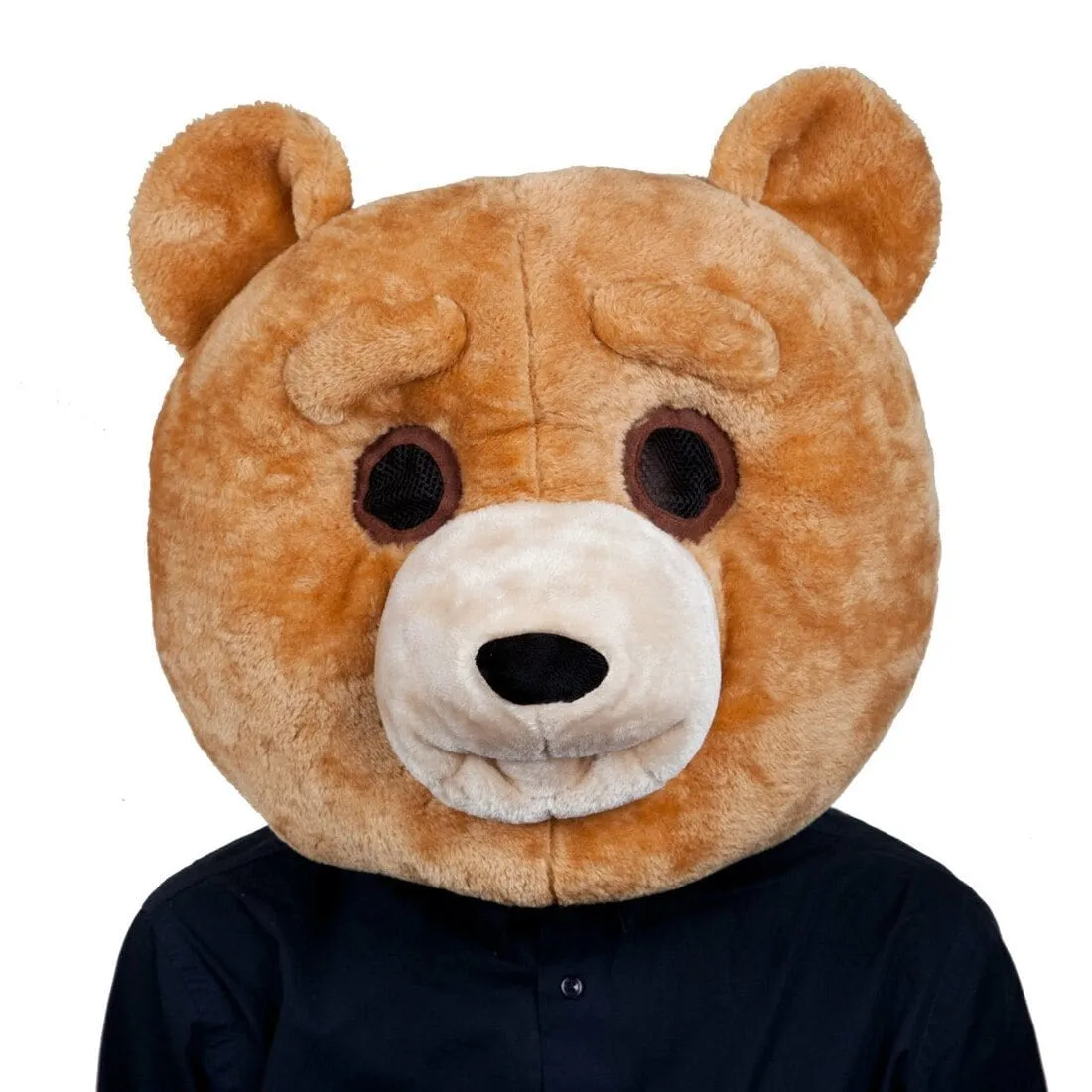 Adults Plush Brown Teddy Bear Fancy Dress head face Mask