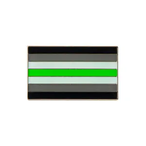 Agender Pride Rectangle Enamel Pin