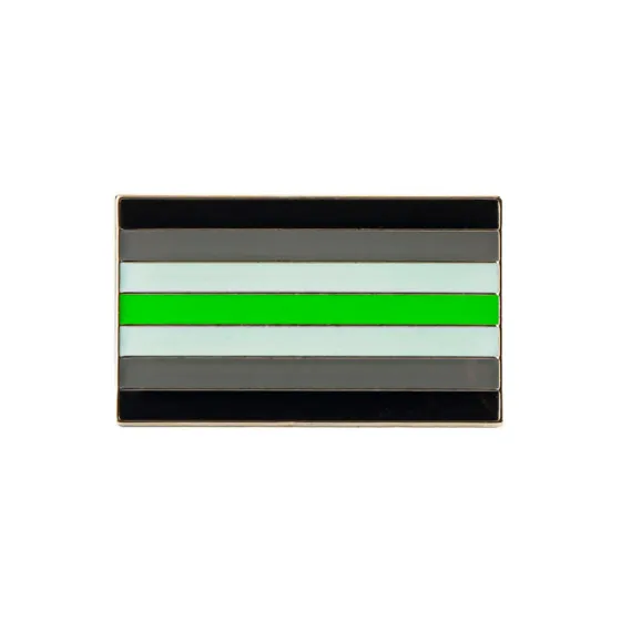 Agender Pride Rectangle Enamel Pin