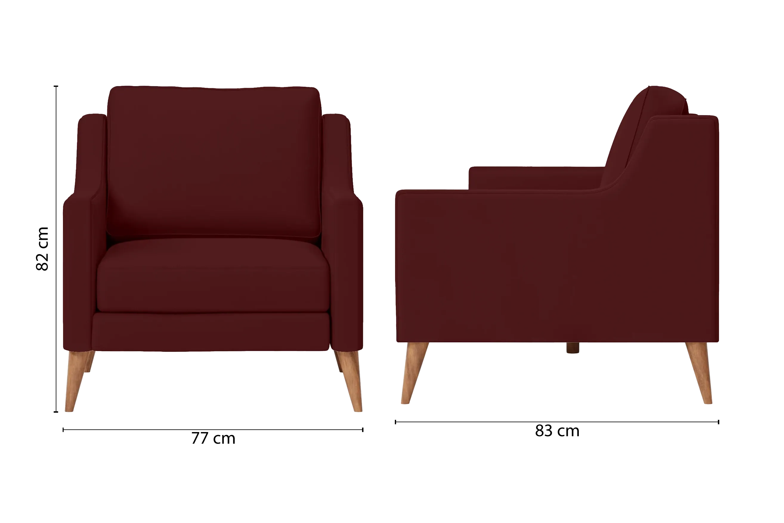 Aquila Armchair Red Leather