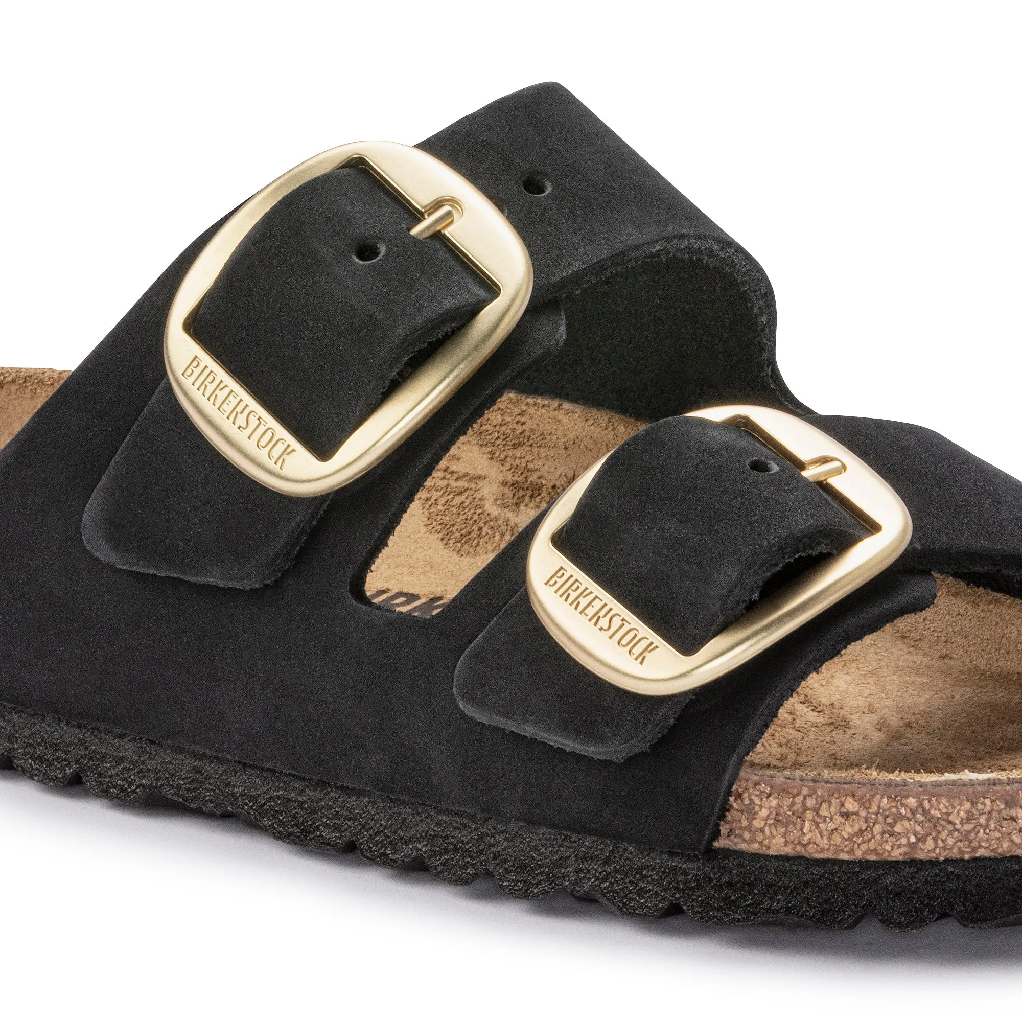 Arizona Big Buckle Nubuck Leather in Black