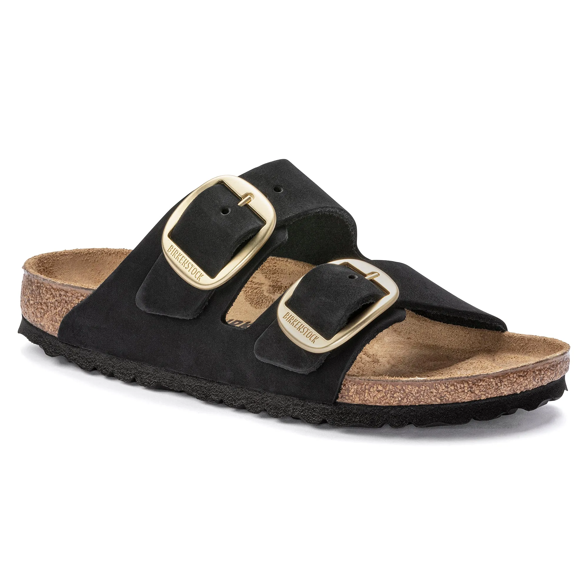 Arizona Big Buckle Nubuck Leather in Black