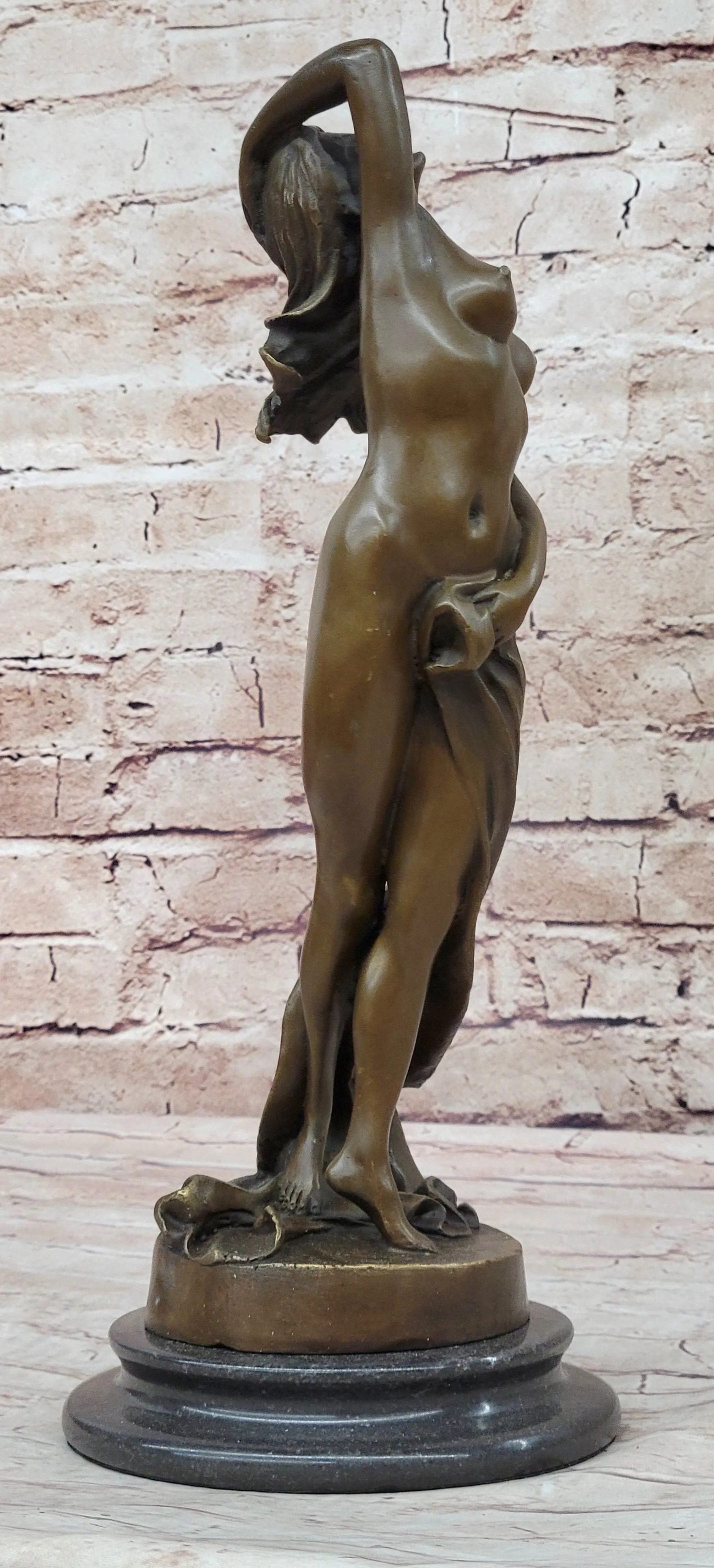 Art Deco Nude Erotic Naked Sexy Female Bronze Masterpiece Sculpture Figurine