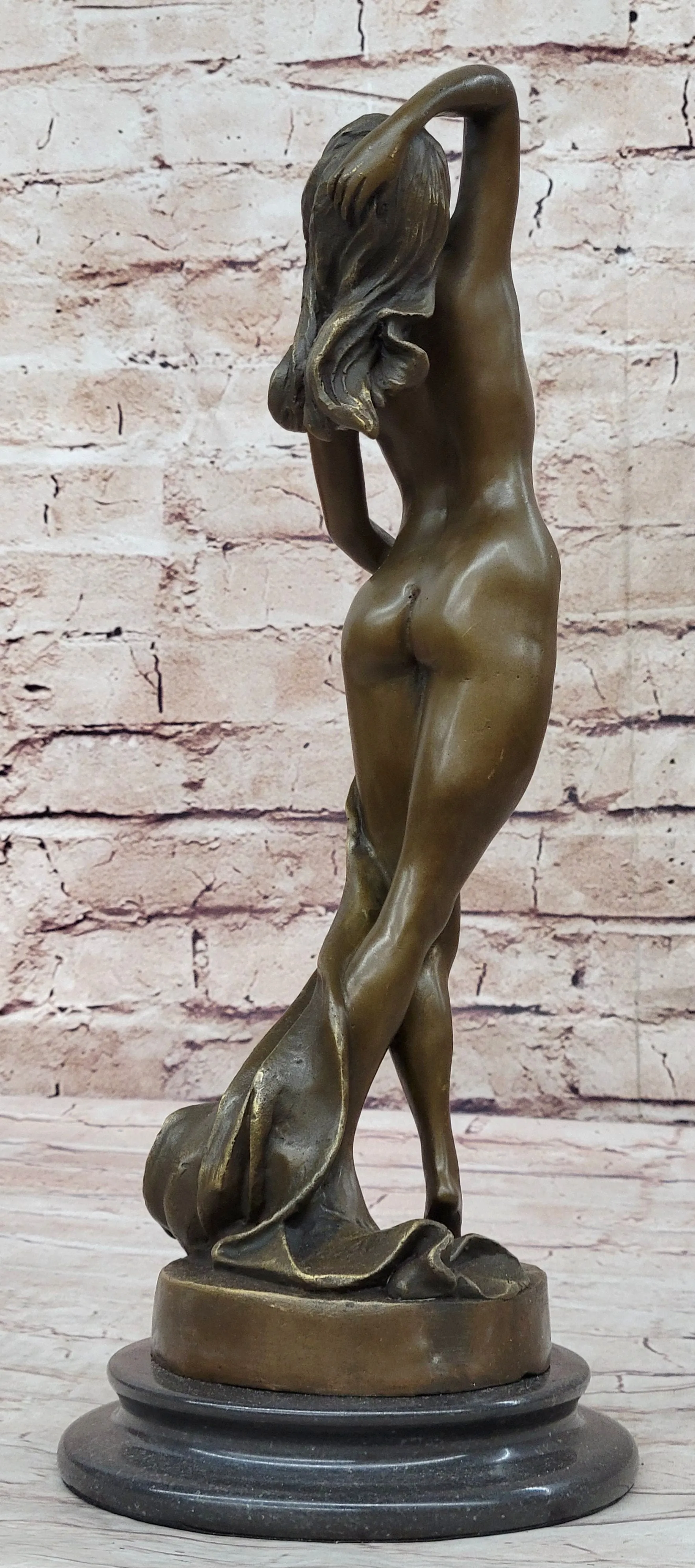 Art Deco Nude Erotic Naked Sexy Female Bronze Masterpiece Sculpture Figurine