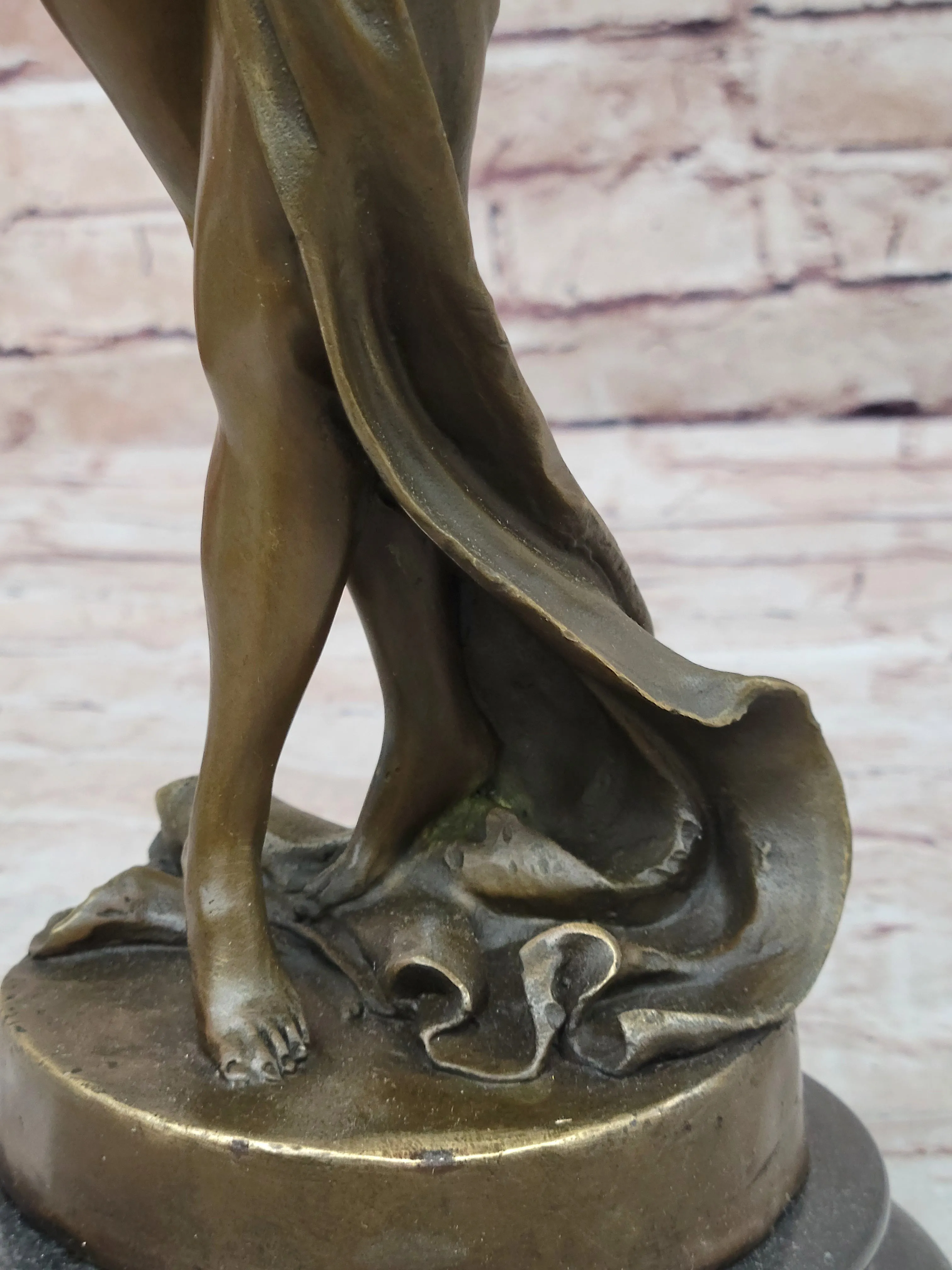 Art Deco Nude Erotic Naked Sexy Female Bronze Masterpiece Sculpture Figurine