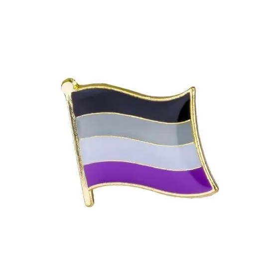 Asexual Pride Flag Enamel Pin