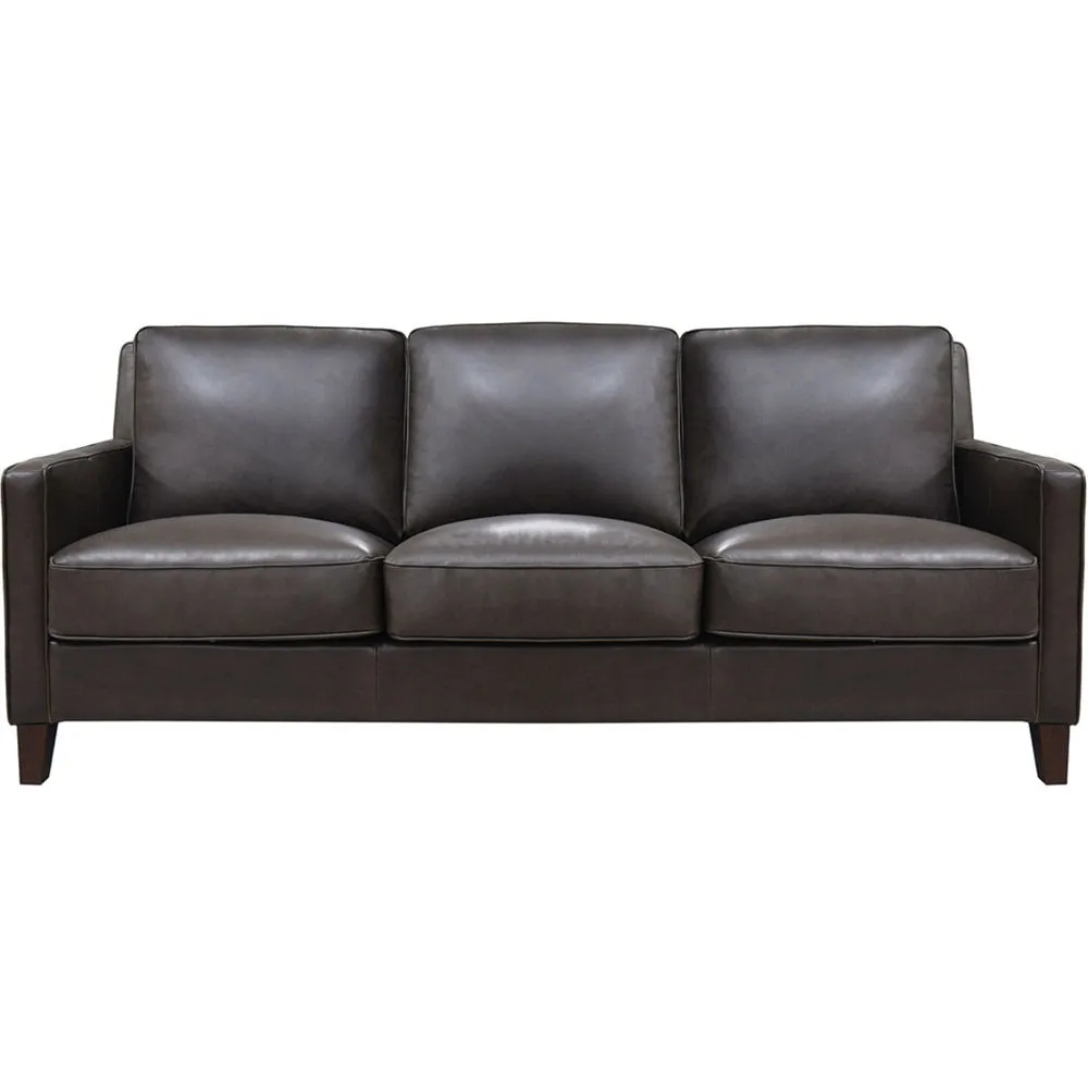 Ashby - Waxy Pull Up Leather Sofa - Dark Granite