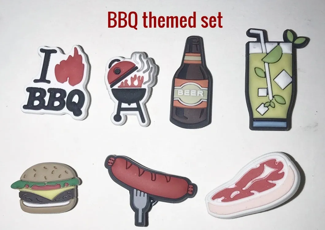 BBQ themed shoe charms unbranded