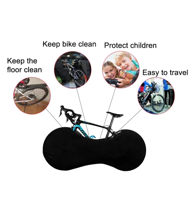 Bicycle Tire Dust Cover High Elasticity Universal Road Bike Wheel Cover(Black)