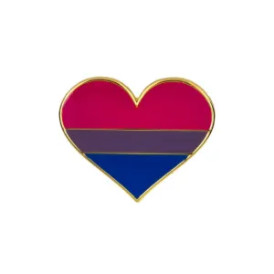 Bisexual Pride Heart Enamel Pin