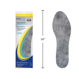 Bodico 1 Pair Black Insoles Odour Stopper Men's 11-12