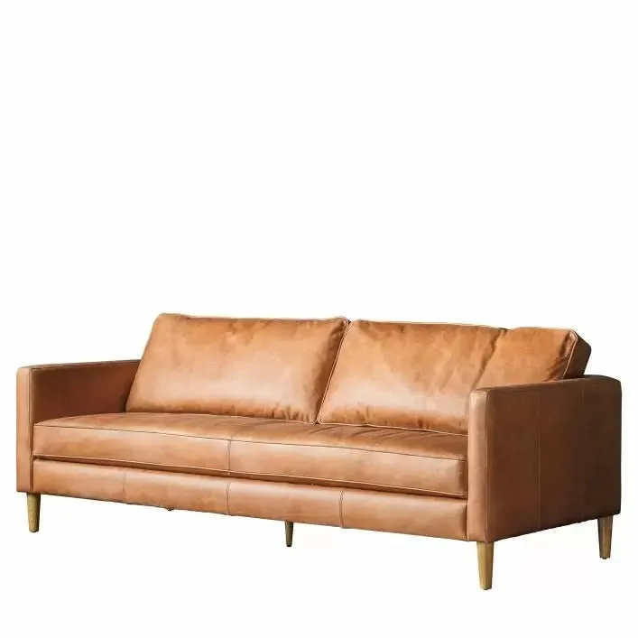 Buckley Vintage Brown Leather Sofa – 3 Seater