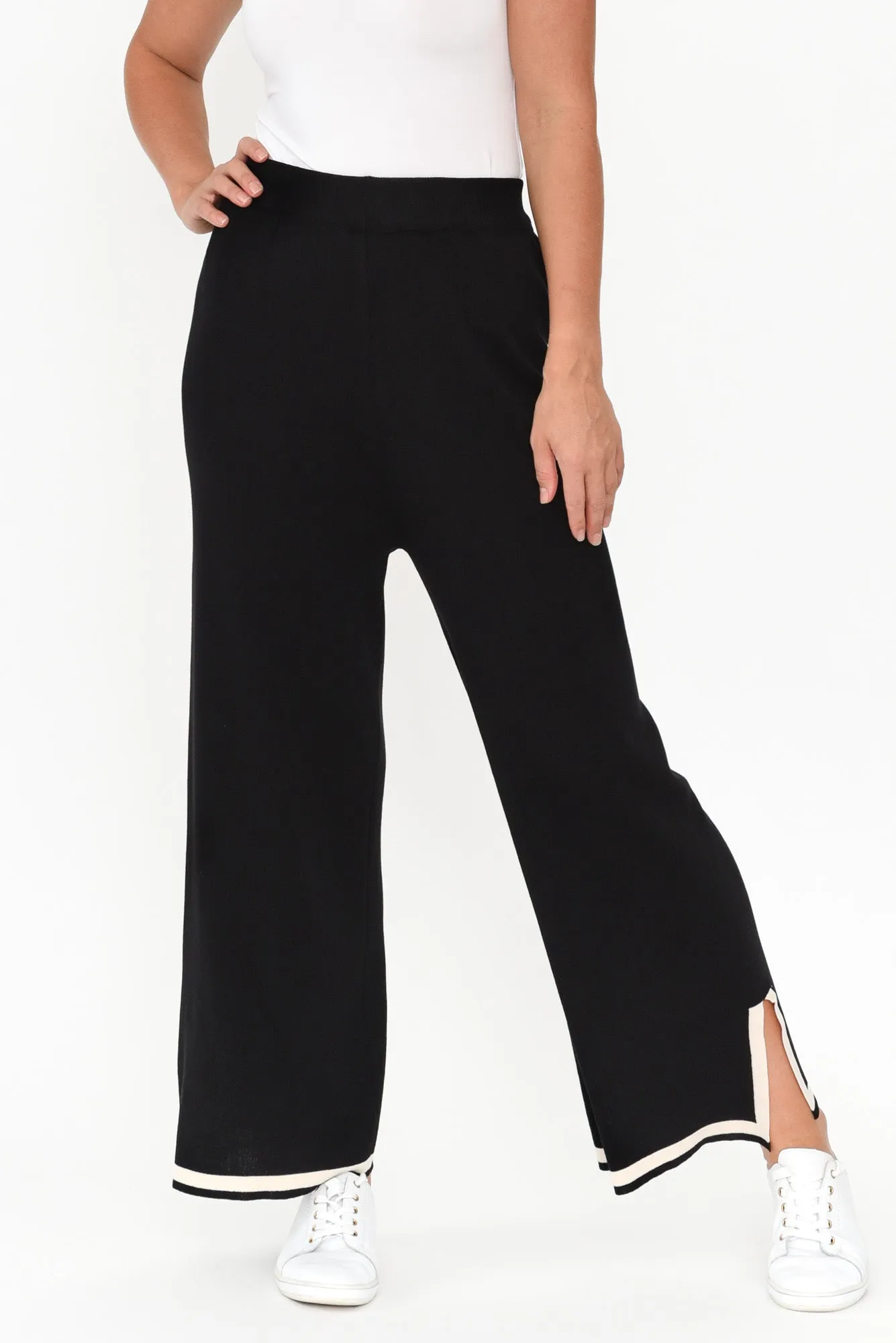 Calgari Black Trim Knit Pants