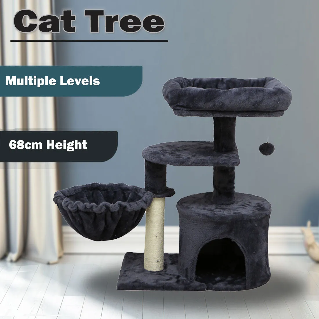 Cat Tree Scratching Post Scratcher Pole Toy House Furniture Multi Level Tower