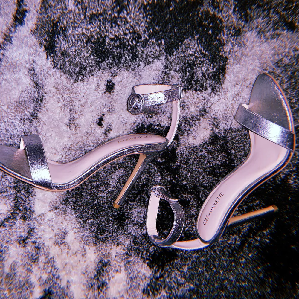 Cima Silver Vegan Leather Heels