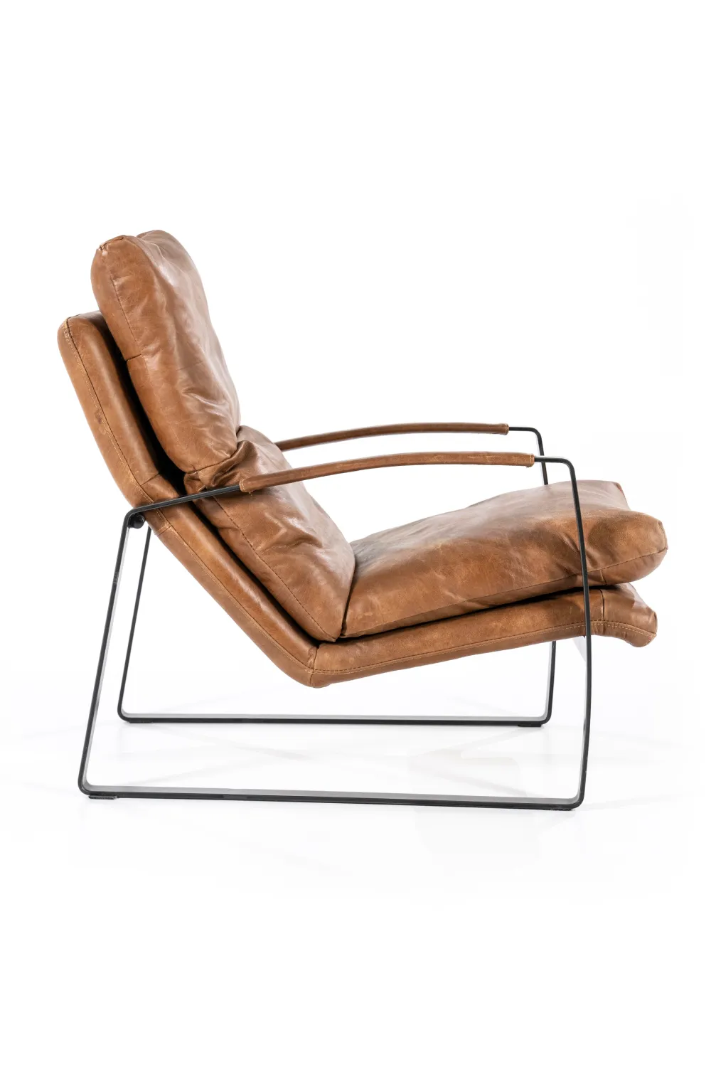 Cognac Leather Lounge Chair | Eleonora Lex