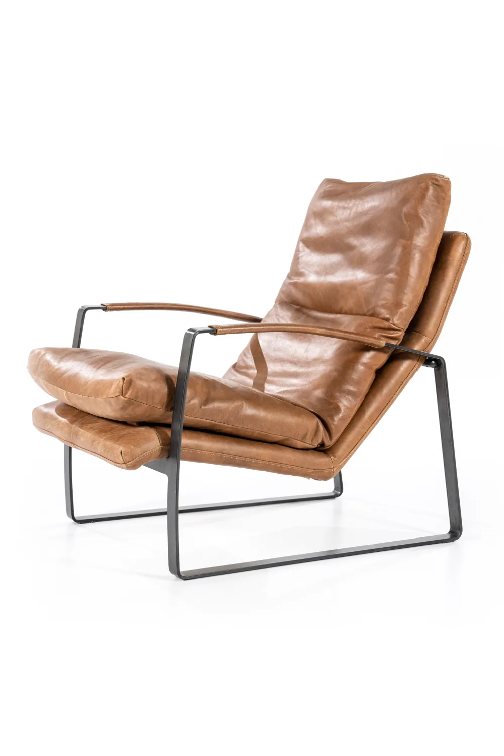 Cognac Leather Lounge Chair | Eleonora Lex