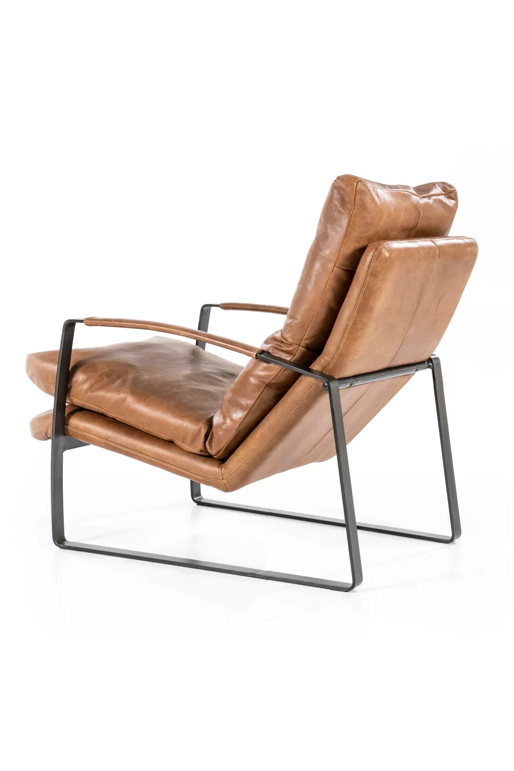 Cognac Leather Lounge Chair | Eleonora Lex