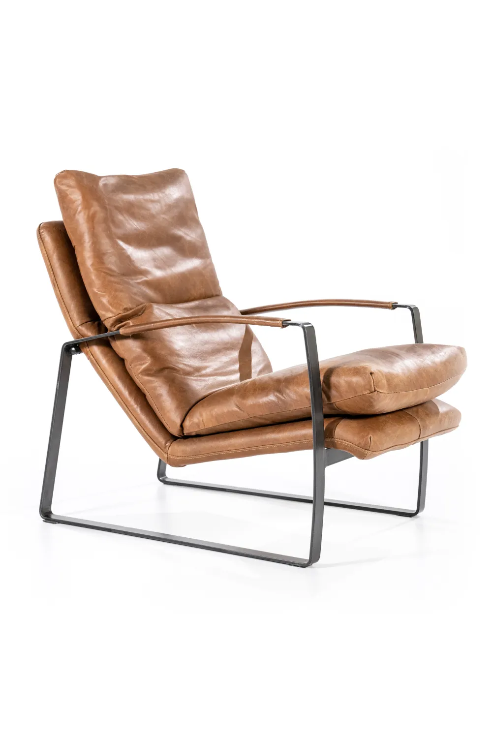 Cognac Leather Lounge Chair | Eleonora Lex