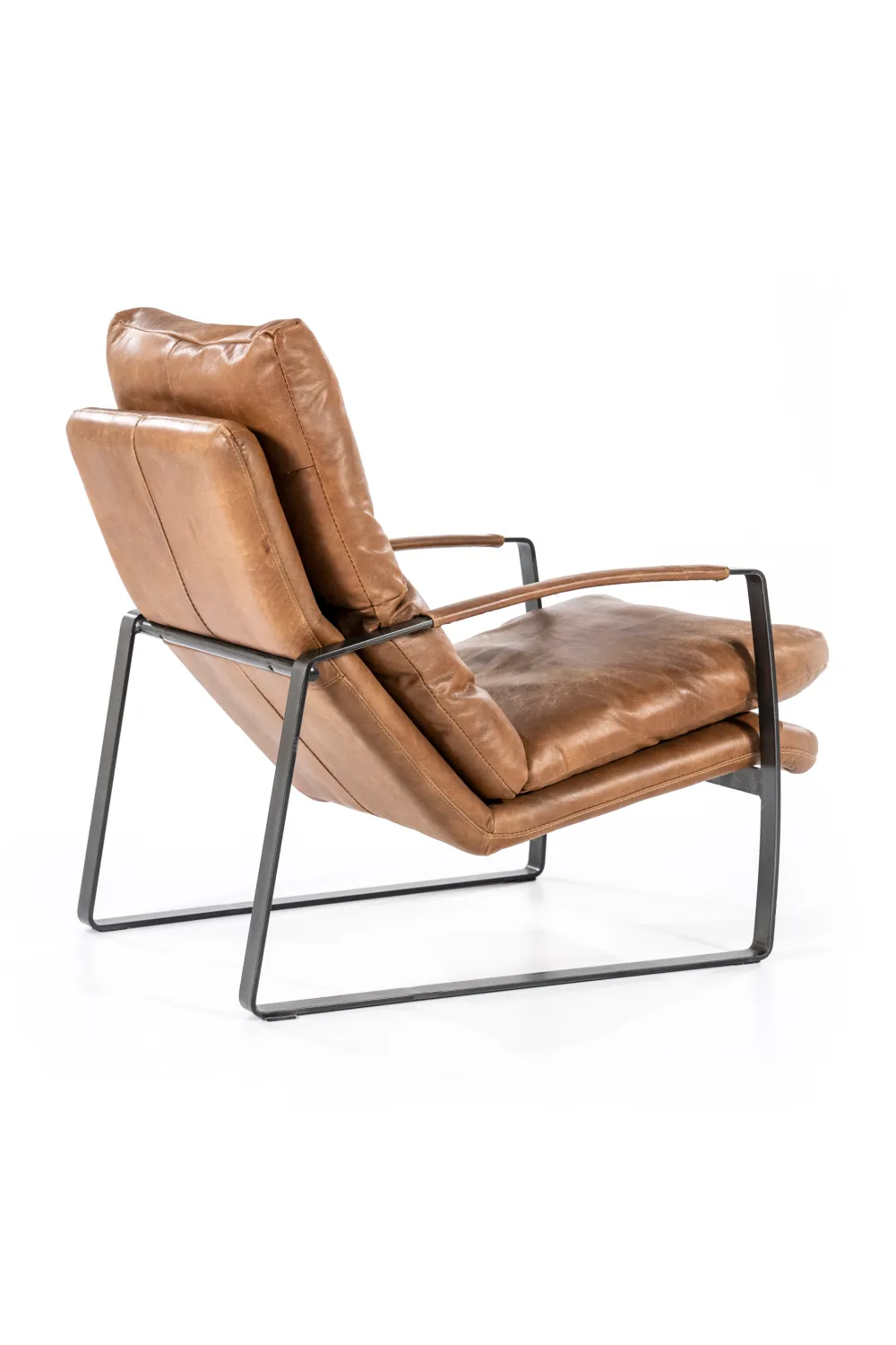 Cognac Leather Lounge Chair | Eleonora Lex