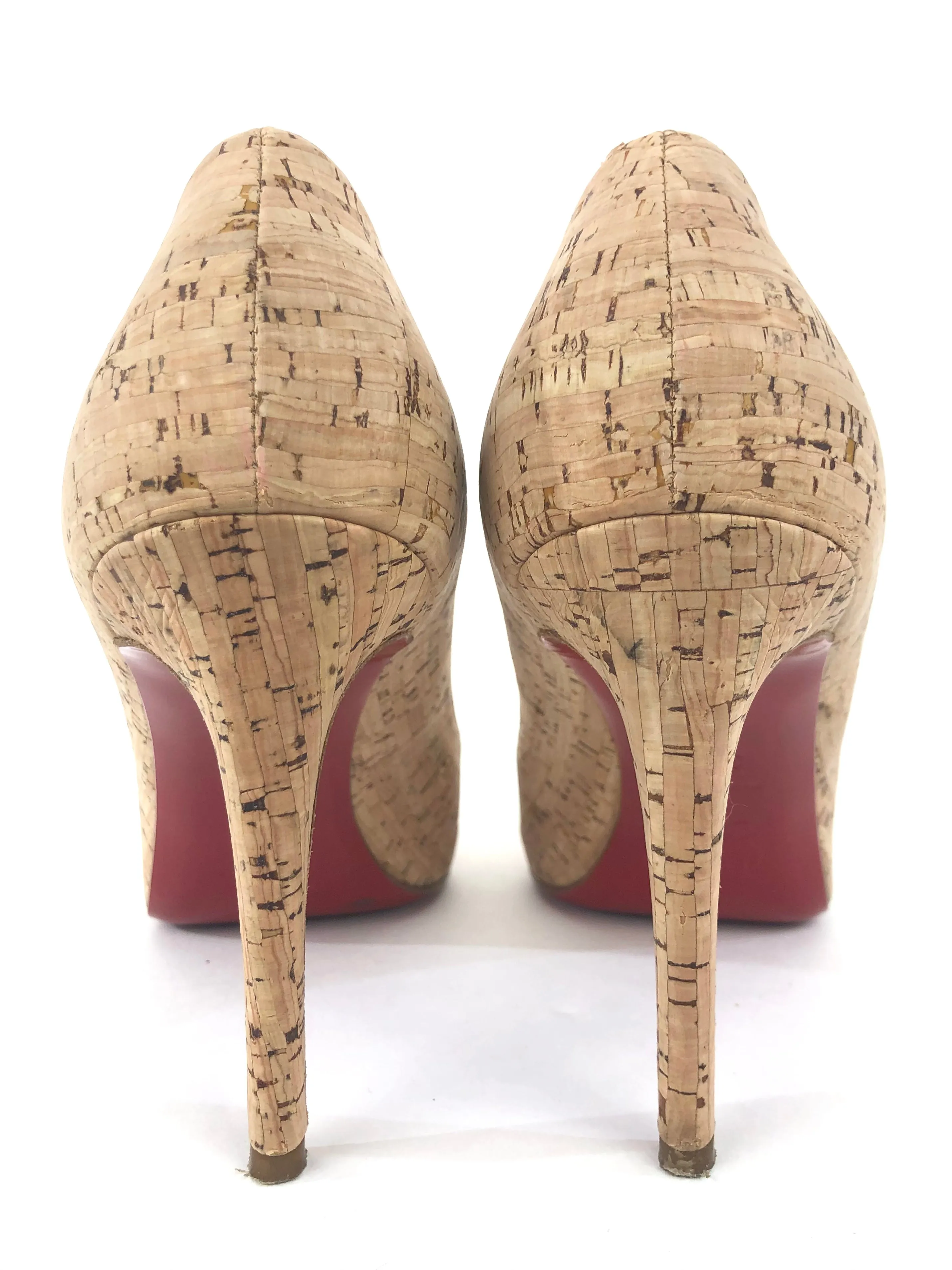 Cork Peep Toe Pumps | Size US 8 - IT 38.5