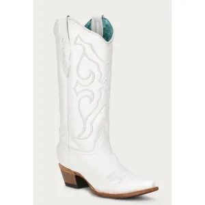 Corral Womens White Snip-toe Western Boot