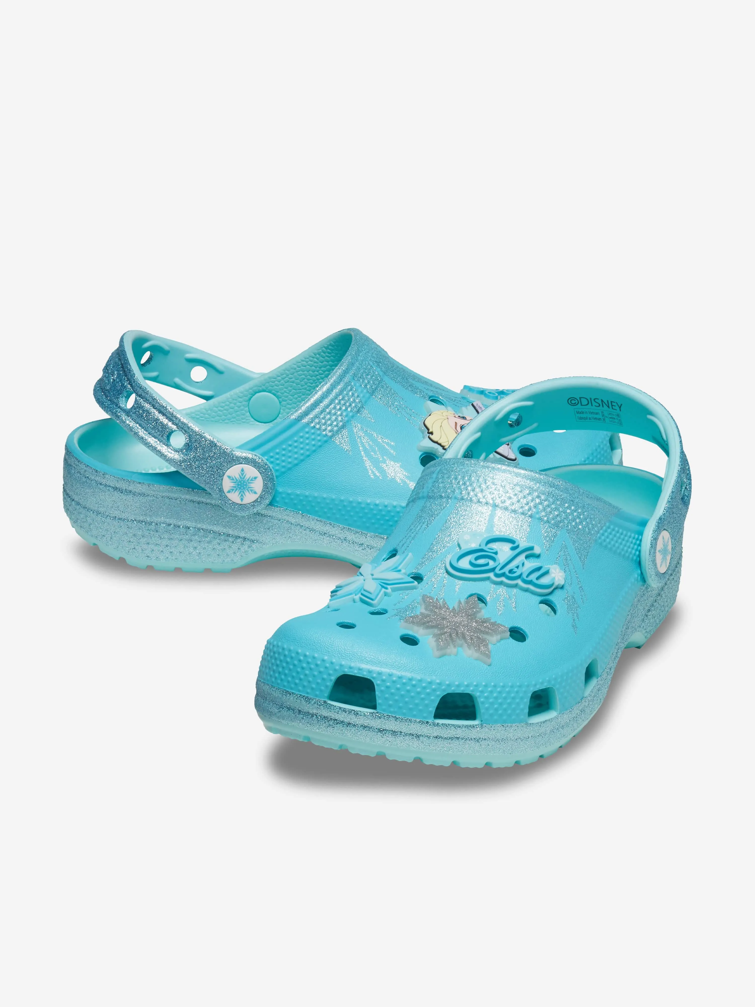 Crocs Girls Frozen Elsa Classic Clog in Blue