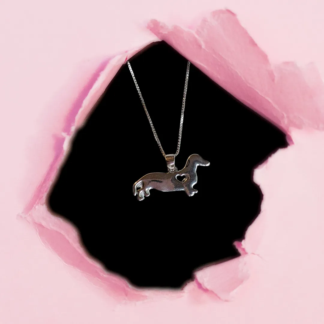 Dachshund Pendant charm necklace, 22 inch