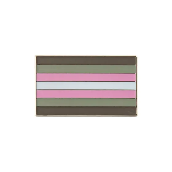 Demigirl Pride Rectangle Enamel Pin