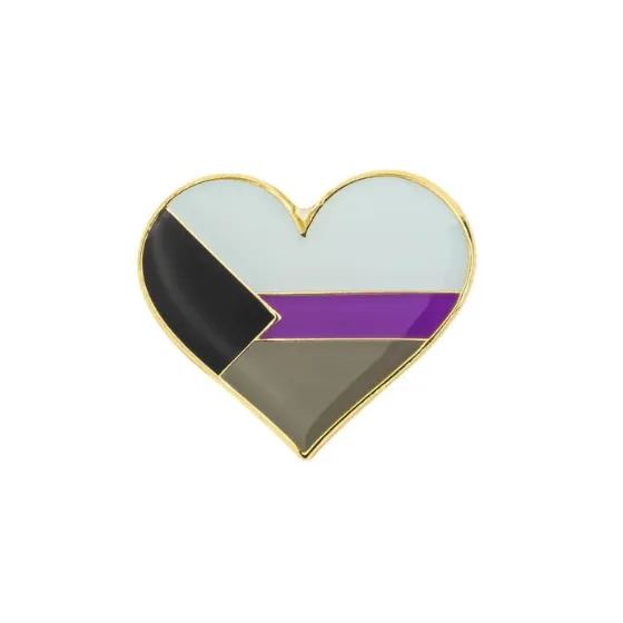 Demisexual Pride Heart Enamel Pin