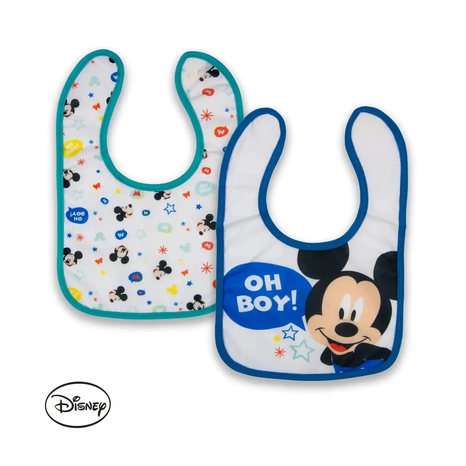 Disney Mickey Cotton Bibs 2Pcs