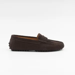 Driving Shoe in Brown Suede