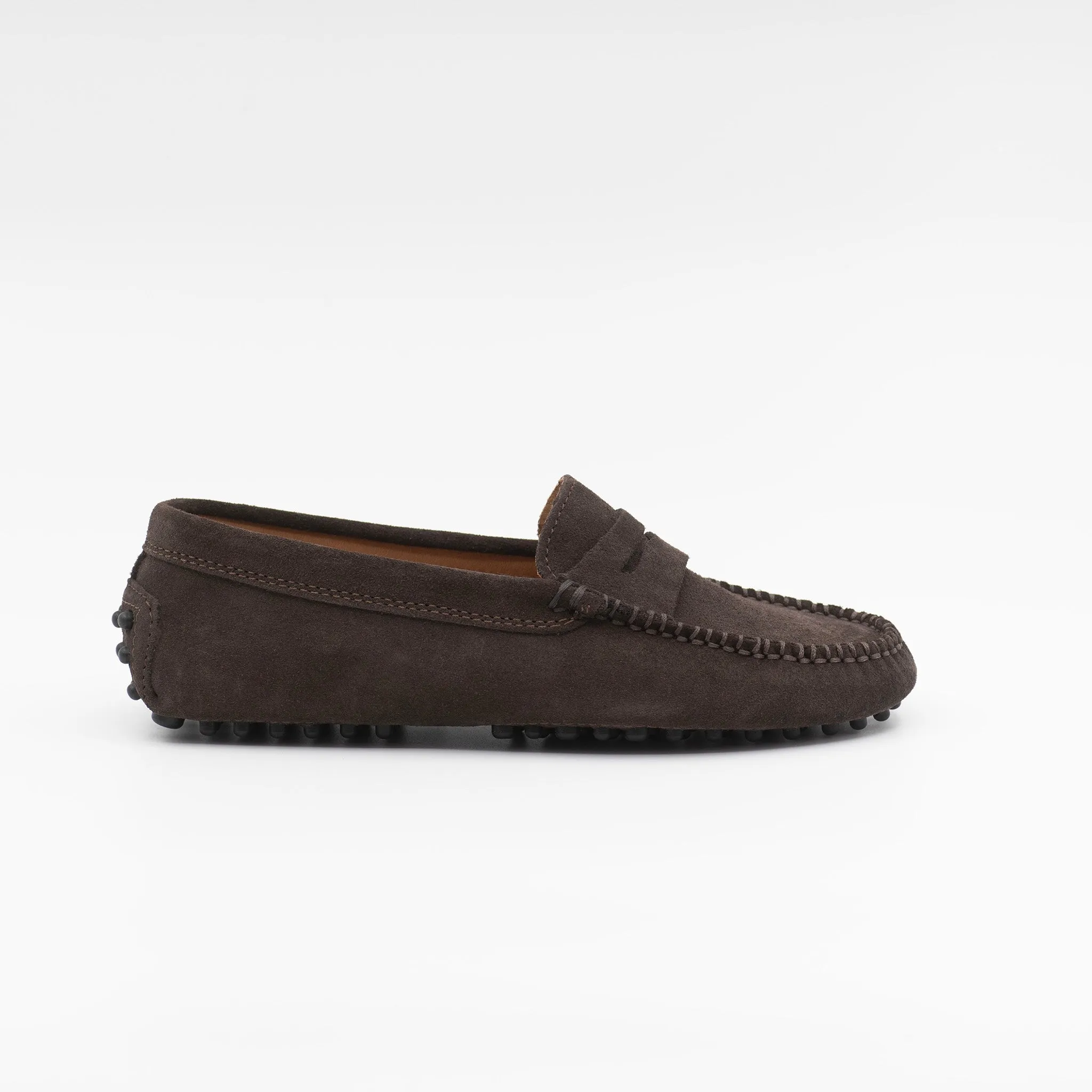 Driving Shoe in Dark Brown Suede