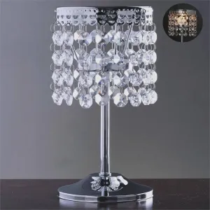 Elegant Metal Votive Tealight Crystal Candle Holder Wedding Centerpiece - 7.5"