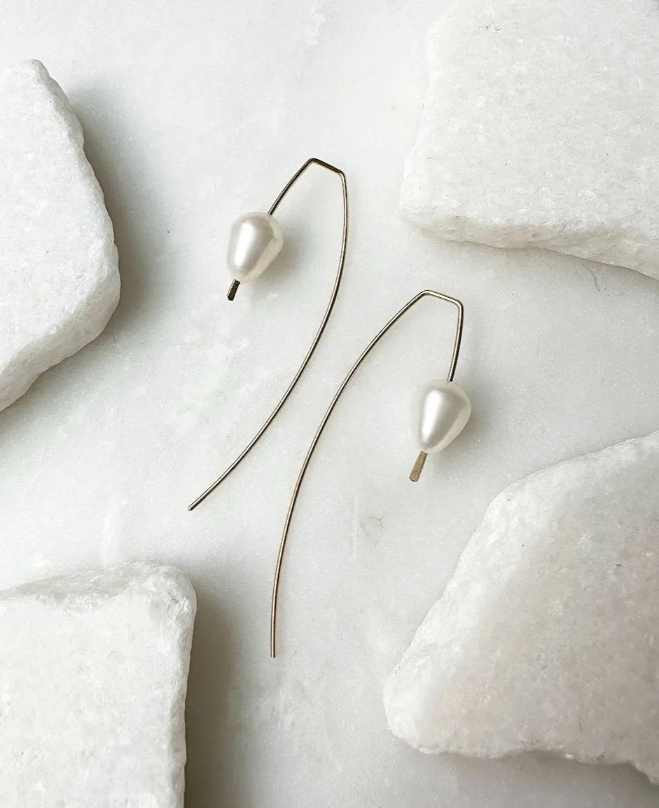 Freshwater Pearl Threader Earrings