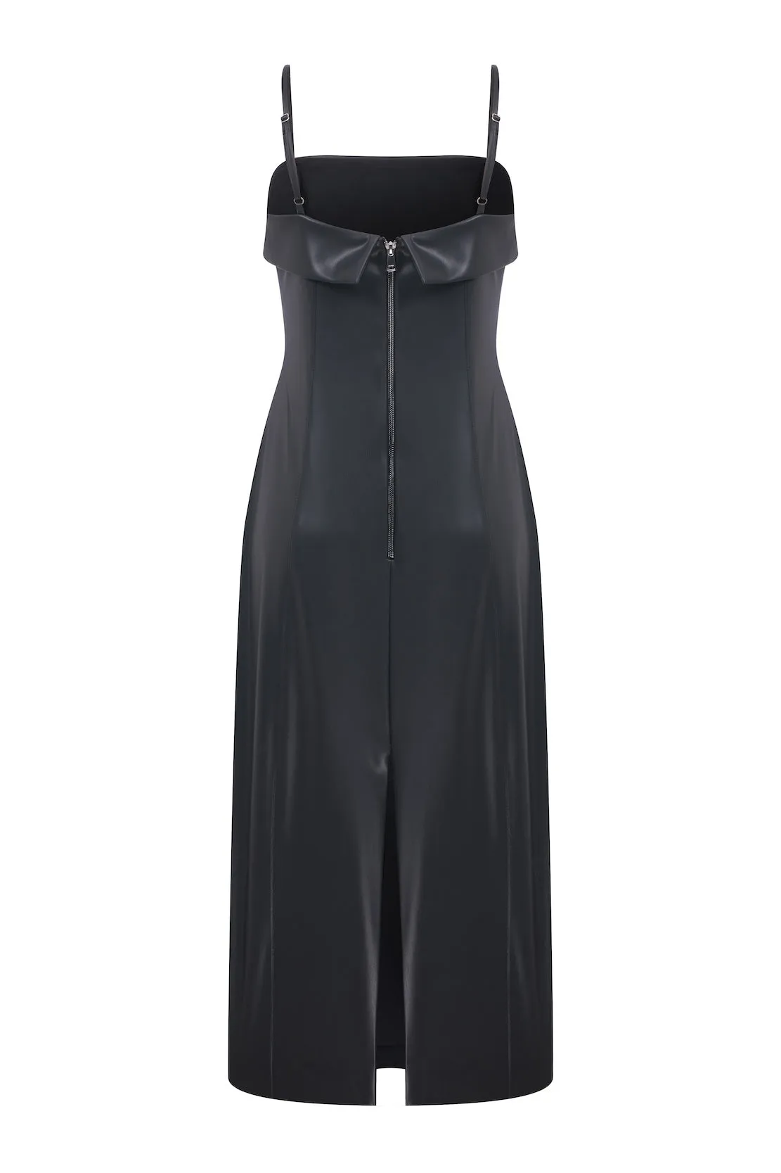 Gaia Vegan Leather Midi Dress