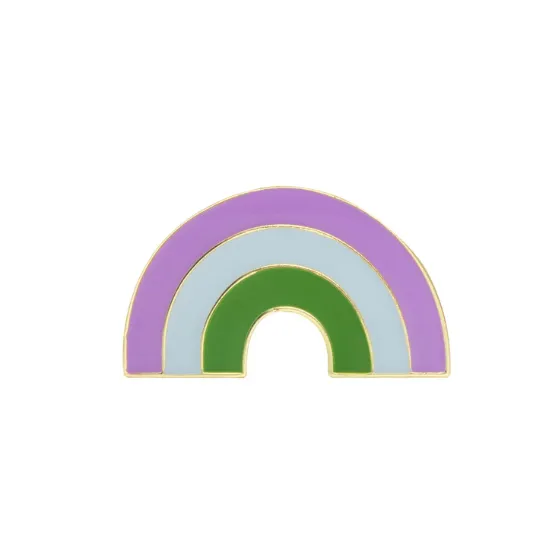 Genderqueer Pride Rainbow Enamel Pin