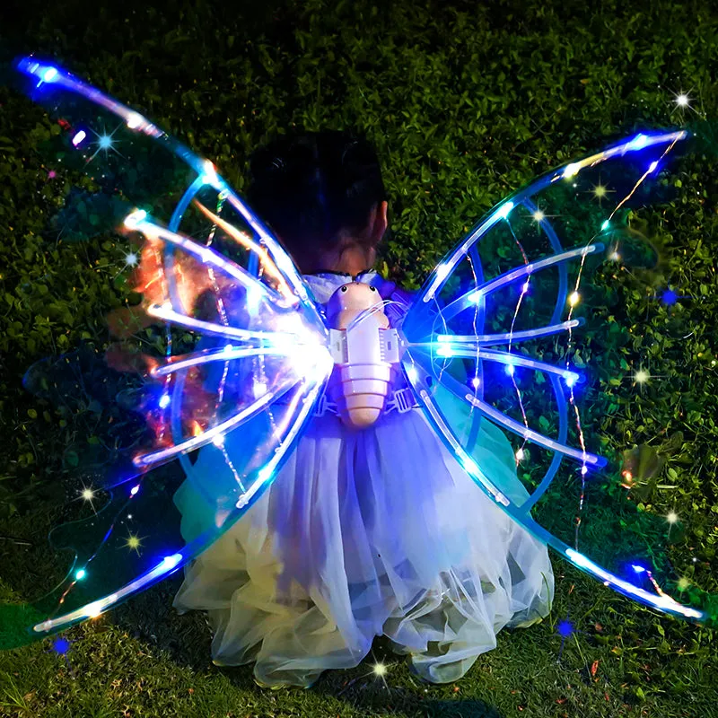 Girls Electrical Butterfly Wings With Lights and Automatic Flap