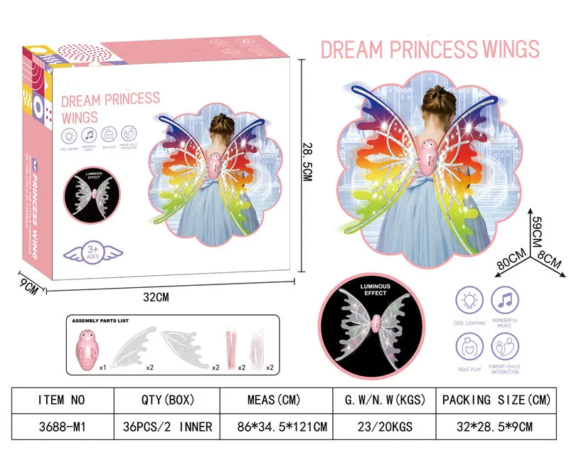 Girls Electrical Butterfly Wings With Lights and Automatic Flap