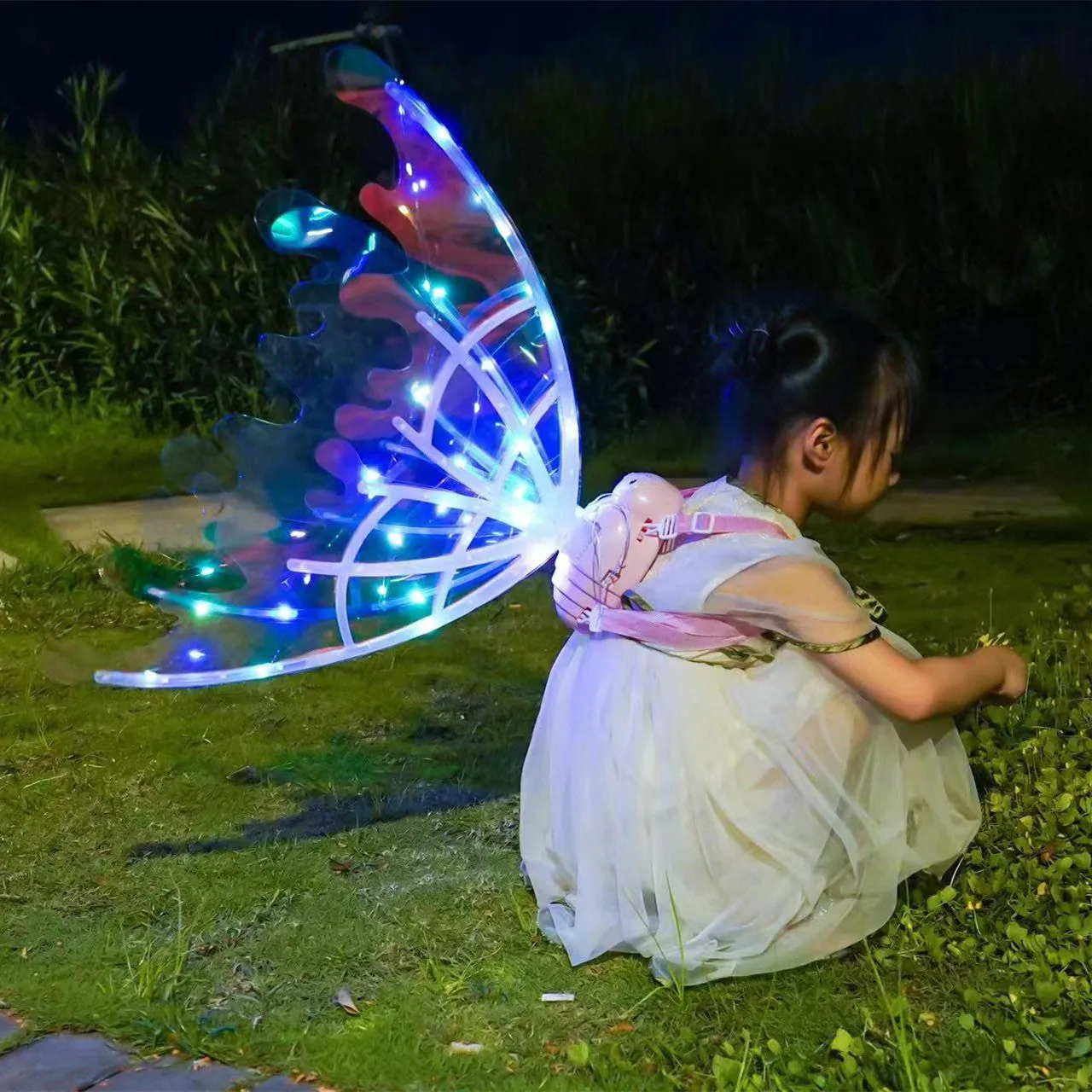 Girls Electrical Butterfly Wings With Lights and Automatic Flap