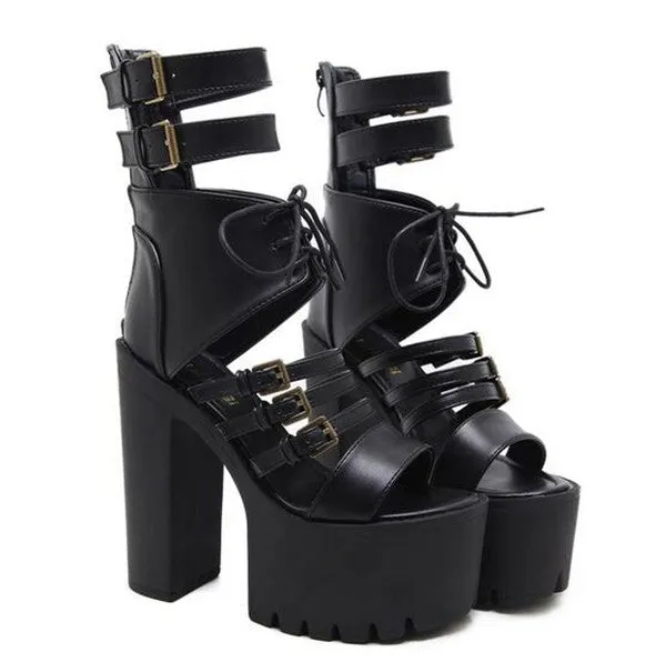 Gothic Wrap Sandals