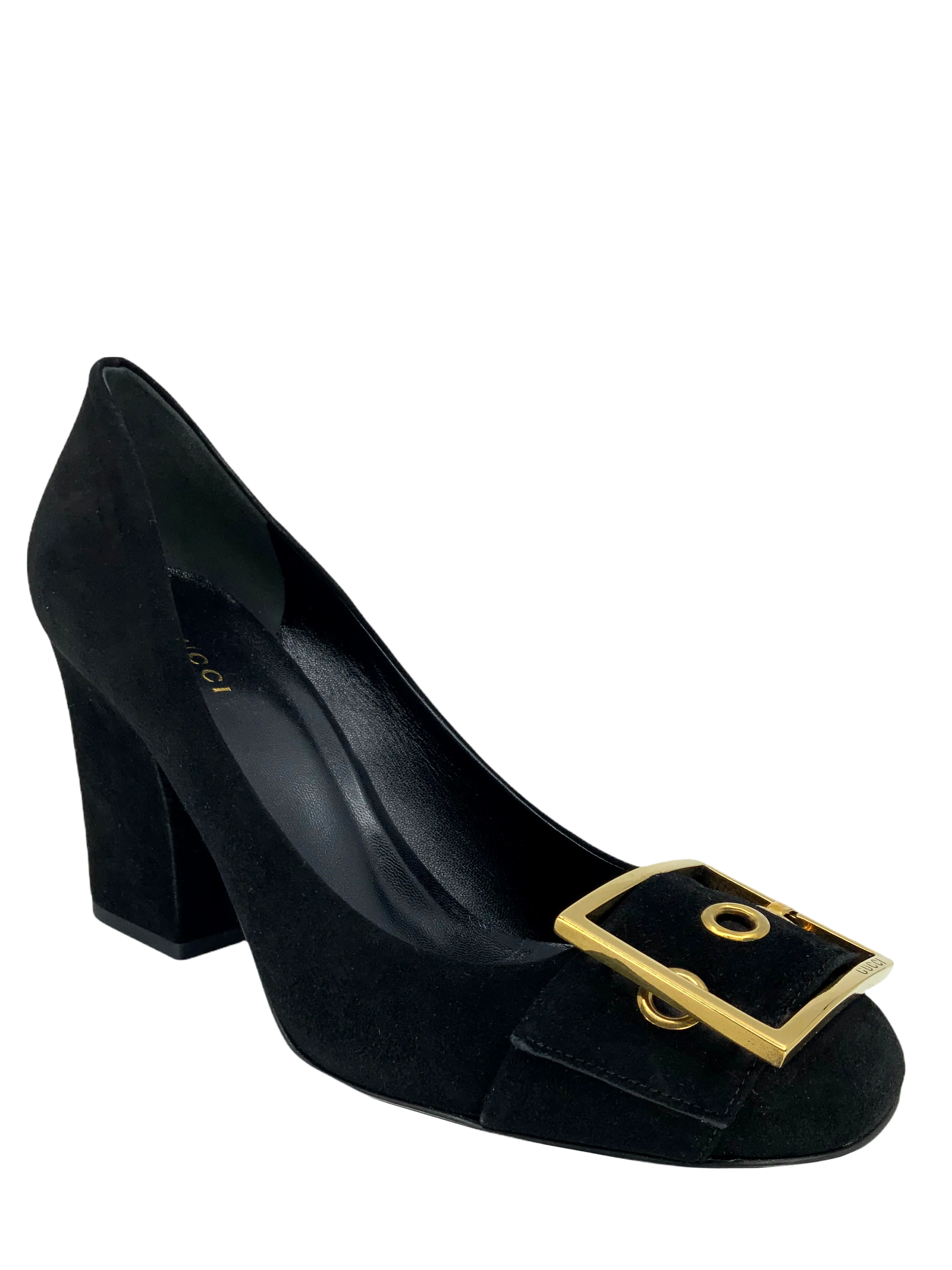 Gucci Suede Kesha Buckle Pumps Size 9