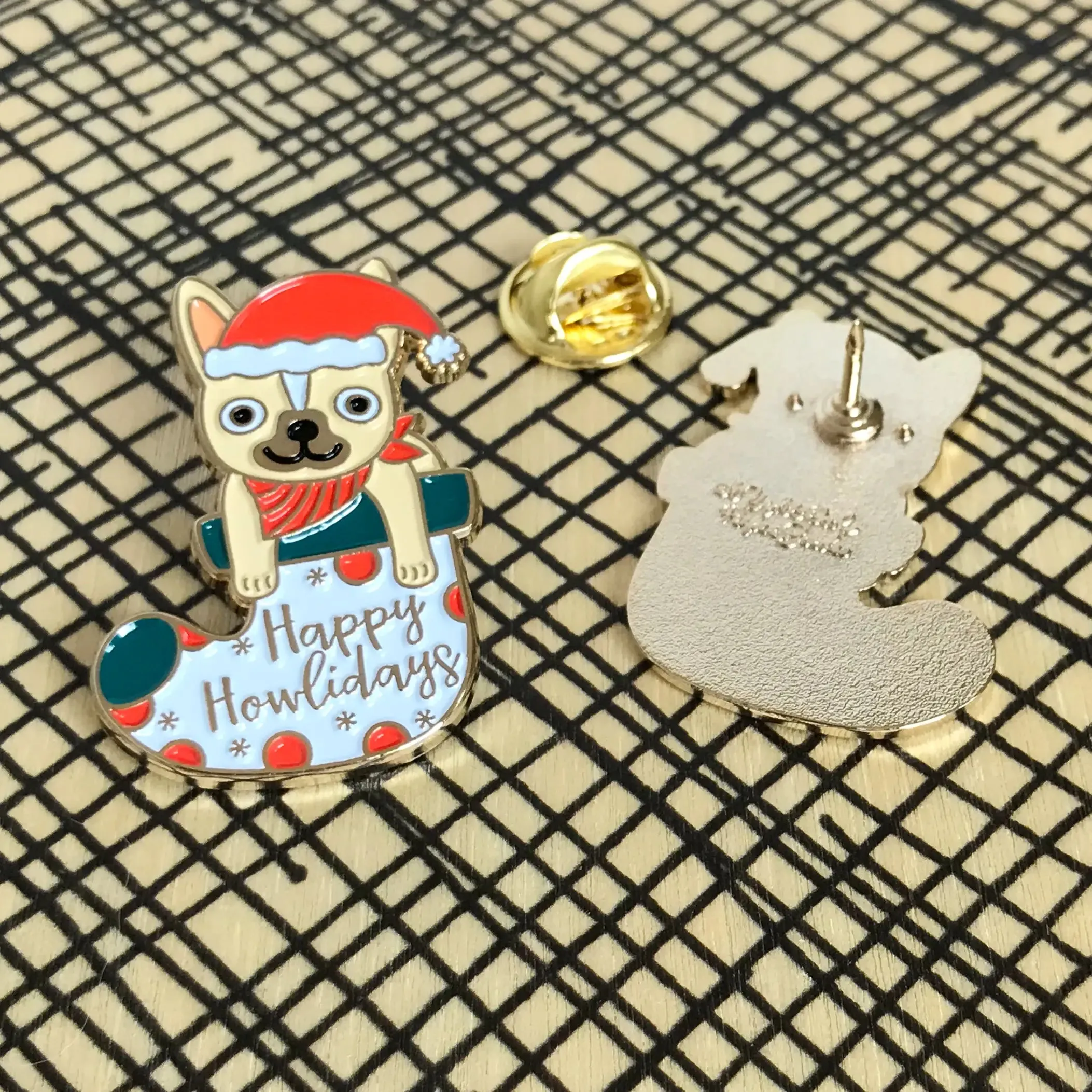 Happy Howlidays Enamel Pin