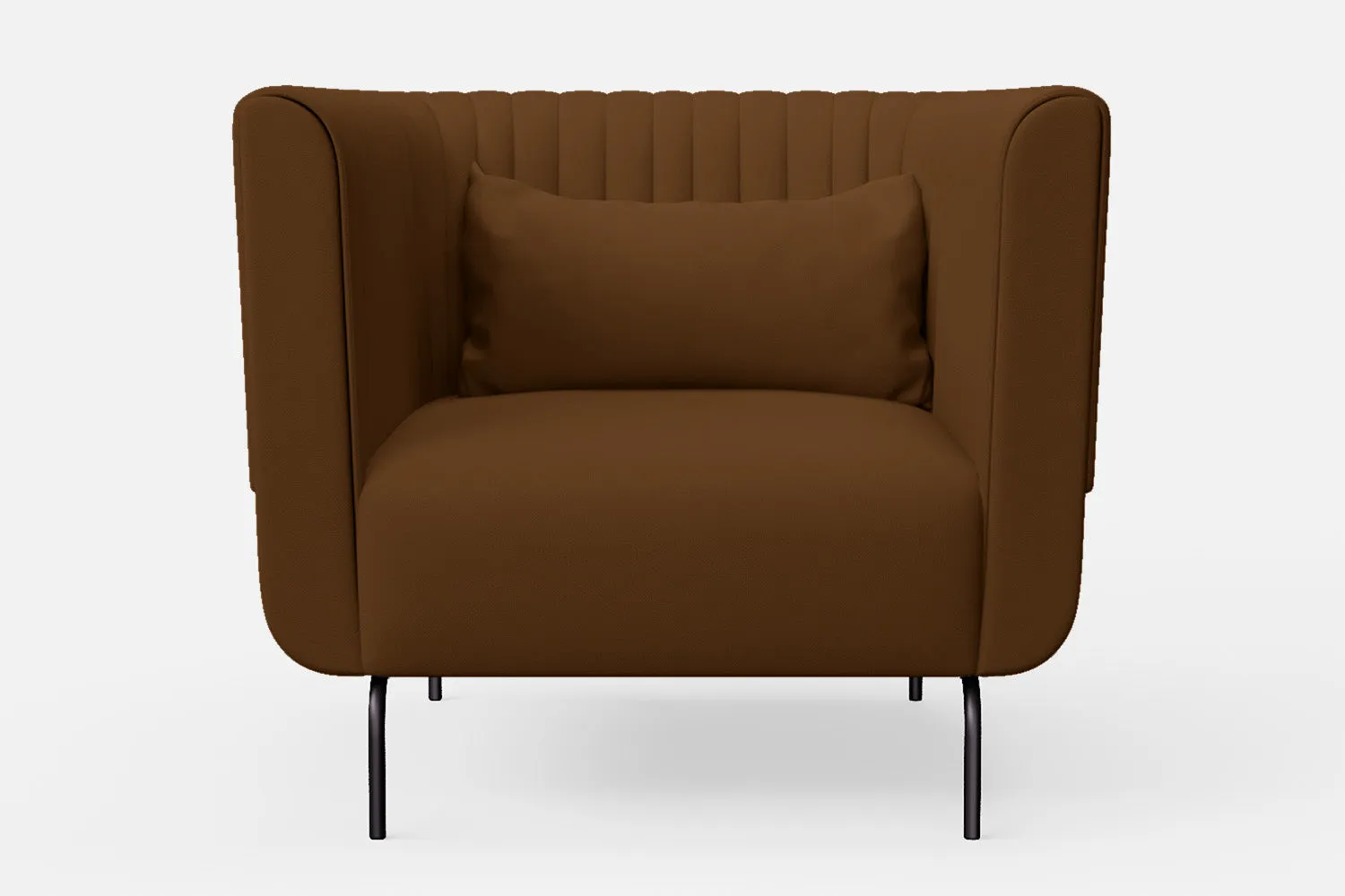 Jackson Armchair Walnut Brown Leather