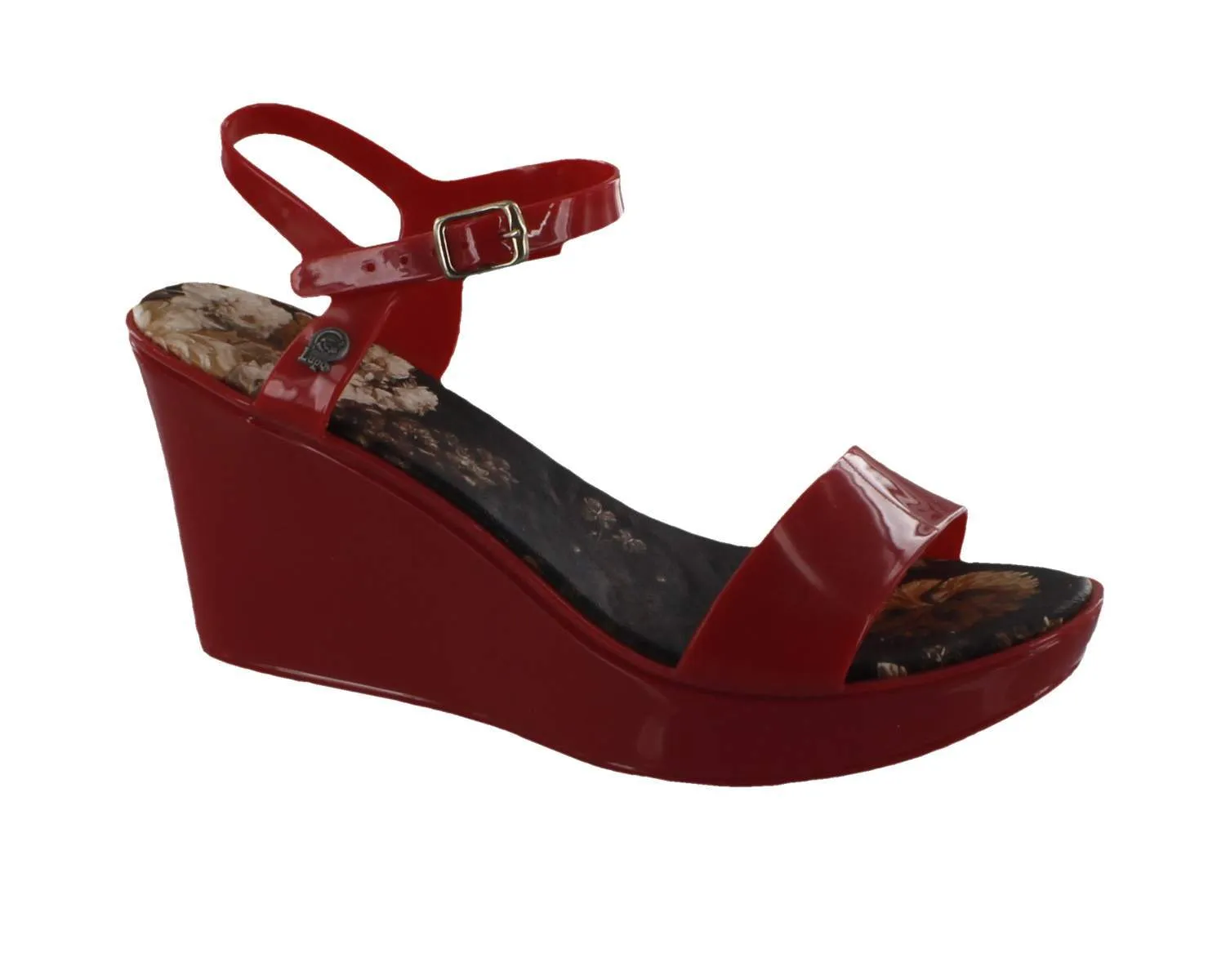 Jelly Footwear Sandal Ankle Platform Red